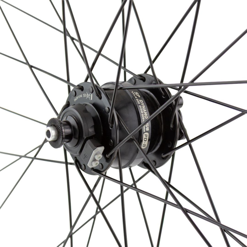 Kerék első 28x1,75 rapid sp agydinamós disc 6cs 32h qr pd-8 fekete