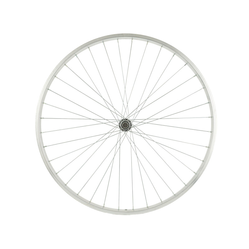 Kerék első 28x1 1/2 ber szimplaf + acél 3/8 agy touring ezüst
