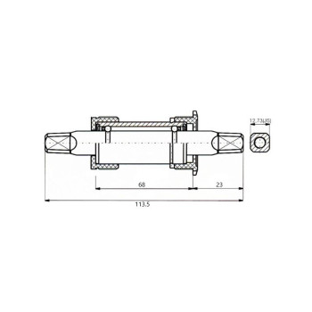 Neco monoblokk 113,5 mm BSA JIS acél ezüst
