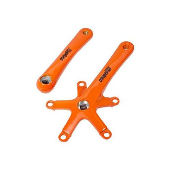 Csepel hajtókar 165 mm BCD 130 mm alumínium festett narancs