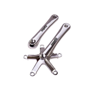 Csepel hajtókar 165 mm BCD 130 mm alumínium festett ezüst