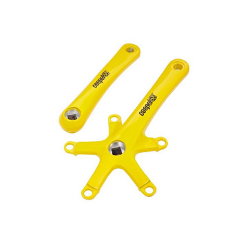 Csepel hajtókar 165 mm BCD 130 mm alumínium festett sárga