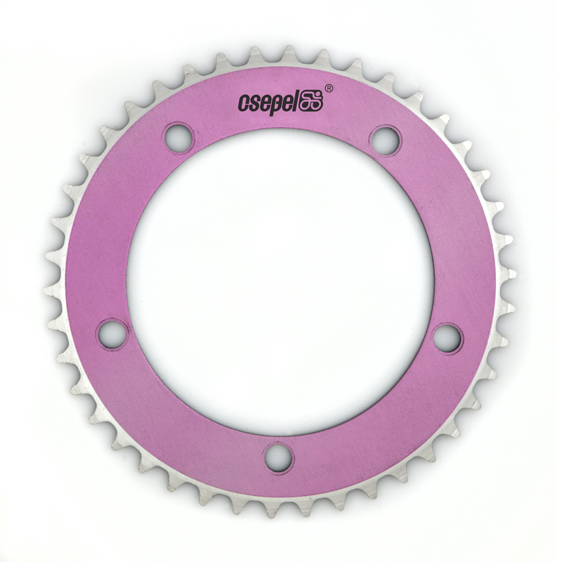csepel-aluminium-lanctanyer-42t-130mm-pink