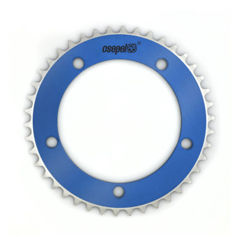 Csepel alumínium lánctányér 42T 1/8" 130 mm égkék