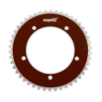 Csepel alumínium lánctányér 44T 1/8" 130 mm festett barna