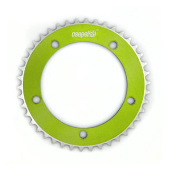 Csepel alumínium lánctányér 48T 1/8" 130 mm festett fűzöld