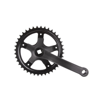 Kerékpár hajtómű acél 40 fogas 1/2 × 3/32" 152 mm acél hajtókar JIS négyszög fekete