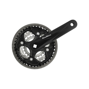SunRace FCM500 alumínium hajtómű 170 mm 24/34/42T fekete/ezüst