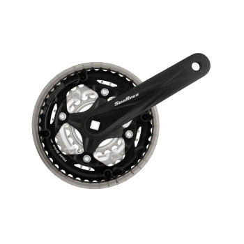 SunRace FCM600 alumínium hajtómű 170 mm 22/32/42T fekete/ezüst