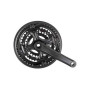 MTB acél hajtómű 170 mm 28/38/48T láncvédővel fekete
