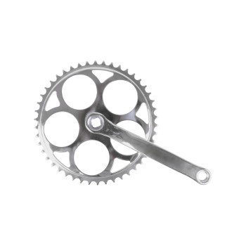 Kerékpár hajtómű acél 44 fogas 1/2 × 1/8" 170 mm acél hajtókar JIS négyszög Touring ezüst