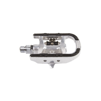 Pedál 9/16" spd & non-slip alu m-wave drag-t2 - crmo tengely ezüst