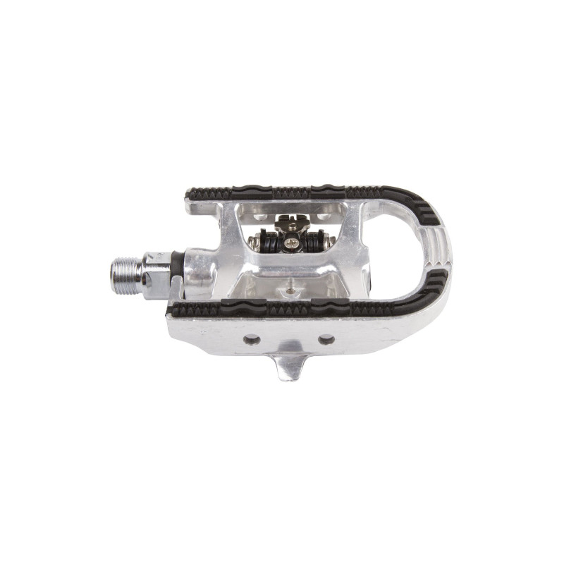Pedál 9/16 spd & non-slip alu m-wave drag-t2 - crmo tengely ezüst