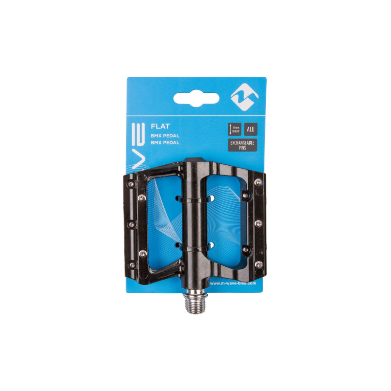 Pedál 9/16 bmx alu m-wave fekete bmx alu 9/16 m-wave fekete