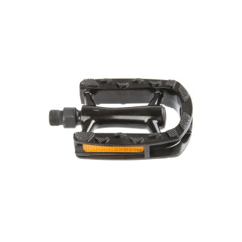 Pedál 9/16" non-slip alu m-wave 97x81mm golyós + prizma fekete