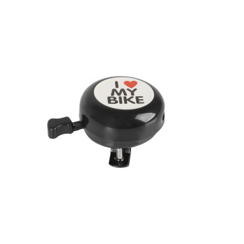 Csengő acél figurás m-wave szívecskés - 54 mm fekete