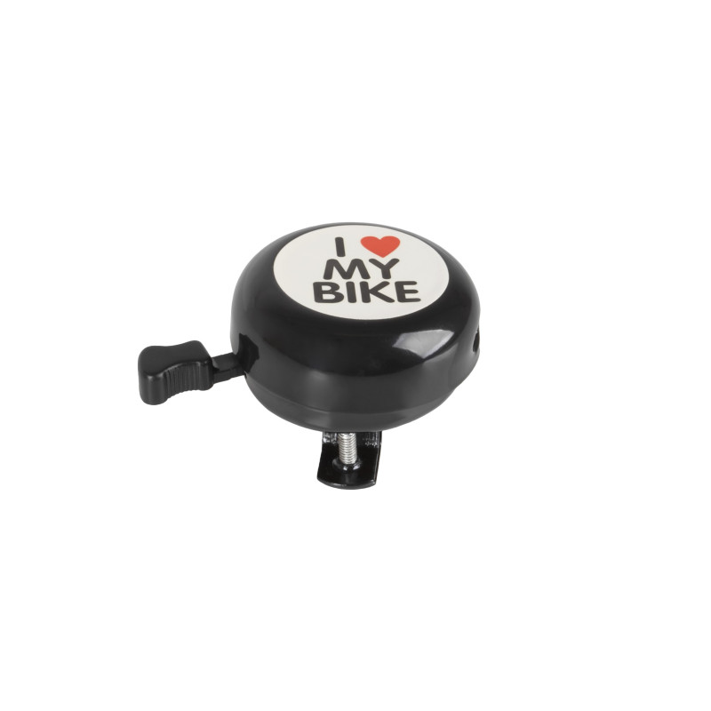 Csengő acél figurás m-wave szívecskés - 54 mm fekete