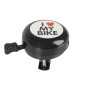 Csengő acél figurás m-wave szívecskés - 54 mm fekete