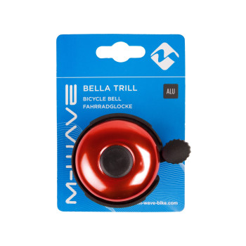 Csengő alu eloxált m-wave bella trill - 53 mm piros