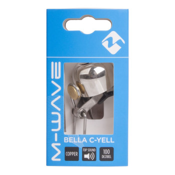 Csengő mini réz m-wave bella c-yell - 30 mm ezüst