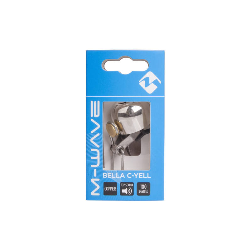 Csengő mini réz m-wave bella c-yell - 30 mm ezüst