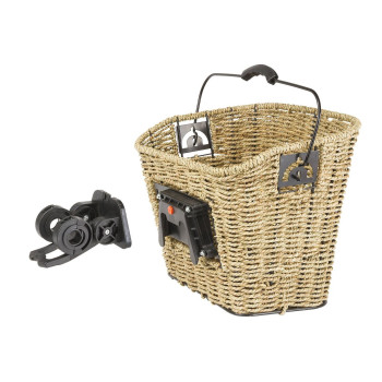Kosár első fonott kormányra 35x25x26 cm + clip-on m-wave ocean-f