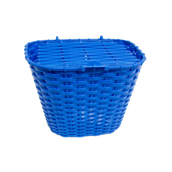 Kosár első műanyag fedeles 36x29x25 cm + tartozék kék (30db/doboz)