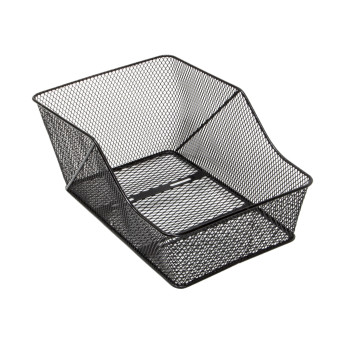 Kosár hátsó sűrűszövésű hosszított - 46x29x20 cm + tartozék fekete