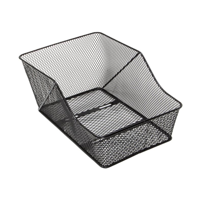 Kosár hátsó sűrűszövésű hosszított - 46x29x20 cm + tartozék fekete