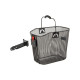 Kosár első acél sűrűszövésű keskeny 25x21,5x31 cm + clip-on - m-wave fekete
