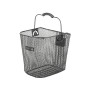Kosár első acél sűrűszövésű keskeny 25x21,5x31 cm + clip-on - m-wave fekete