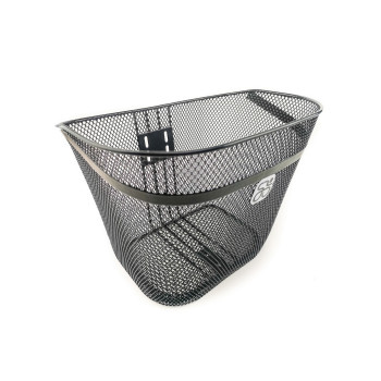Kosár első acél sűrűszövésű csepel logós - 35x25x24 cm + tartozék fekete (20db/doboz)