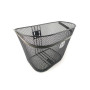 Kosár első acél sűrűszövésű csepel logós - 35x25x24 cm + tartozék fekete (20db/doboz)