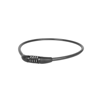 Zár kábel számkombinációs 8 x 600 mm - m-wave fekete