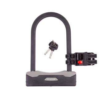 Zár u-lakat kulcsos tartóval 15 x 165 x 247 mm - m-wave b247 fekete