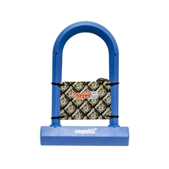 Zár u-lakat kulcsos 14 x 186 x 260 mm szilikonos - csepel kék