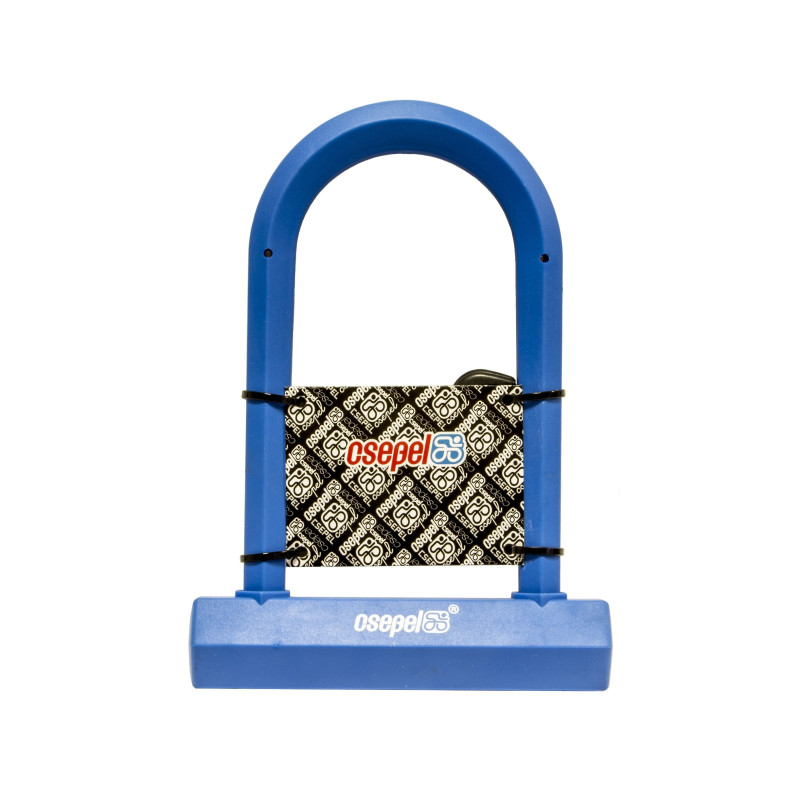 Zár u-lakat kulcsos 14 x 186 x 260 mm szilikonos - csepel kék