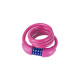 Zár spirál számkombinációs 12 x 1000 mm szilikonos - m-wave pink