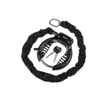 Zár patkó kulcsos + lánc 650 mm - adr ty811b fekete