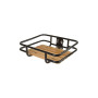 Csomagtartó első acél/fa ventura - 340x410 mm / max 18 kg fekete / barna