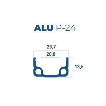 Abroncs 16x1,75 alu 28h beretta p-24 - szimplafalú natúr