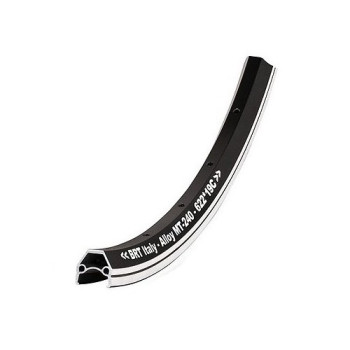 Abroncs 26x1,75 alu 36h beretta mt-240 - duplafalú fekete csiszolt