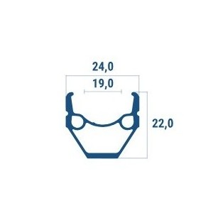 Abroncs 26x1,75 alu 36h beretta mt-240 - duplafalú fekete csiszolt