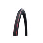 Schwalbe Lugano II HS471 Folding 700x25C (25-622) / 28x1,00 külső gumi fekete piros csíkkal