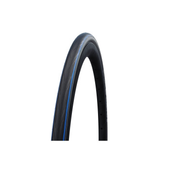 Schwalbe Lugano II HS471 700x25C (25-622) / 28x1,00 külső gumi fekete kék csíkkal
