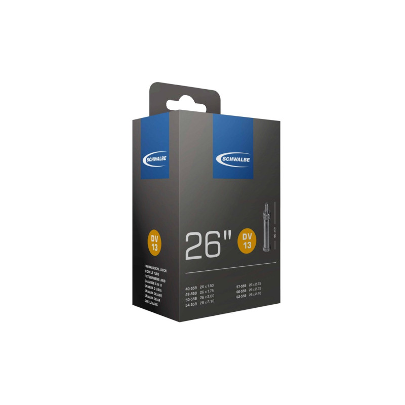 Schwalbe DV13 belső gumi 26x1,50–2,40 (40/62-559) DV 40 mm dobozos