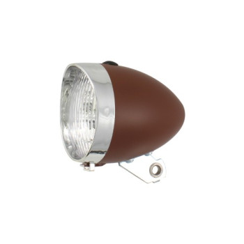 Lámpa első elemes 3 led klasszikus retro matt barna