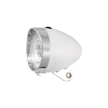 Lámpa első elemes 3 led klasszikus retro matt fehér