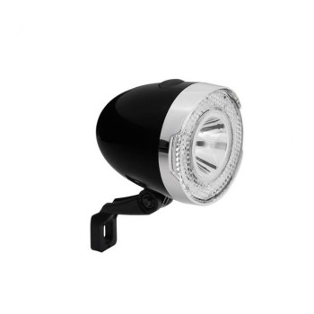Lámpa első elemes 0,5w led csepel - retro kicsi (tartóval) fekete