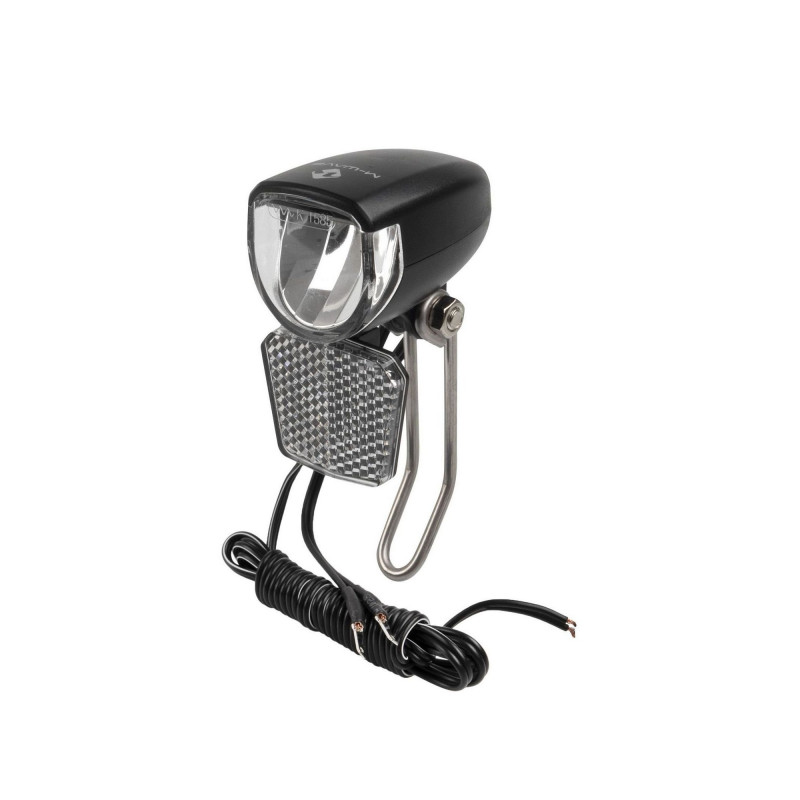 Lámpa első agydinamós 1 led m-wave apollon d 30lux (kapcsolós) fekete